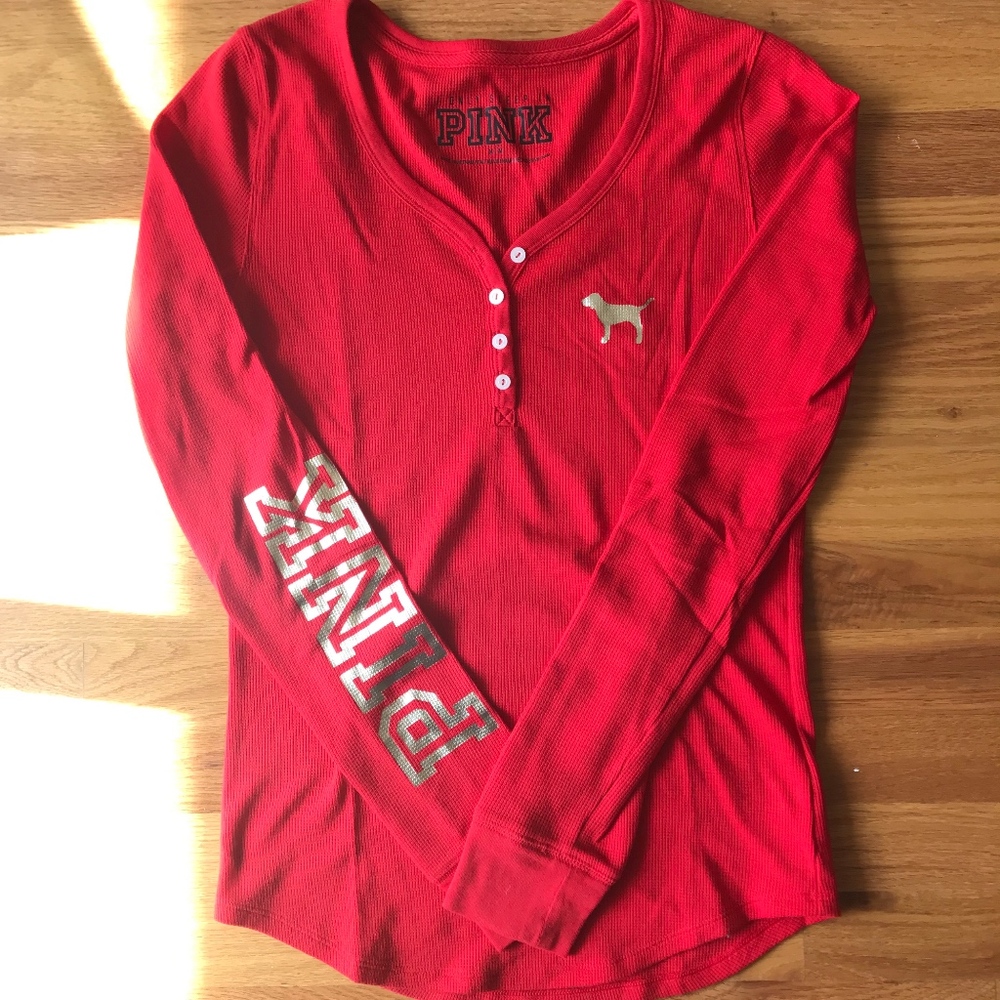 PINK Victoria's Secret Long Sleeve Sleep Tee